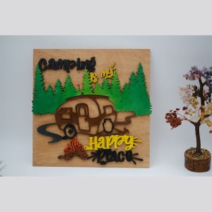 Colorful Hand-Painted Plywood Sign