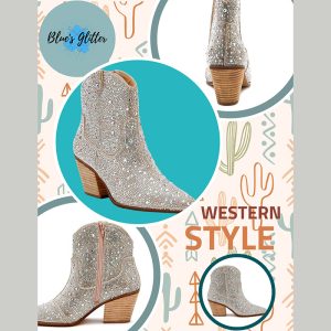 Harlow Rhinestone Western Ankle Boot124.99